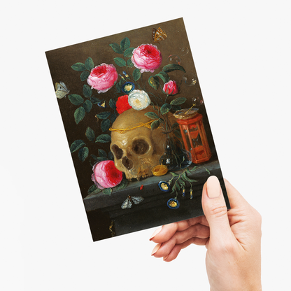 Vanitas Still Life By Jan van Kessel - Greeting Card