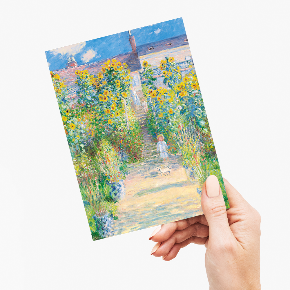 The Artist's Garden at Vétheuil By Claude Monet - Greeting Card