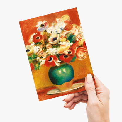 Flowers By Pierre-Auguste Renoir - Greeting Card