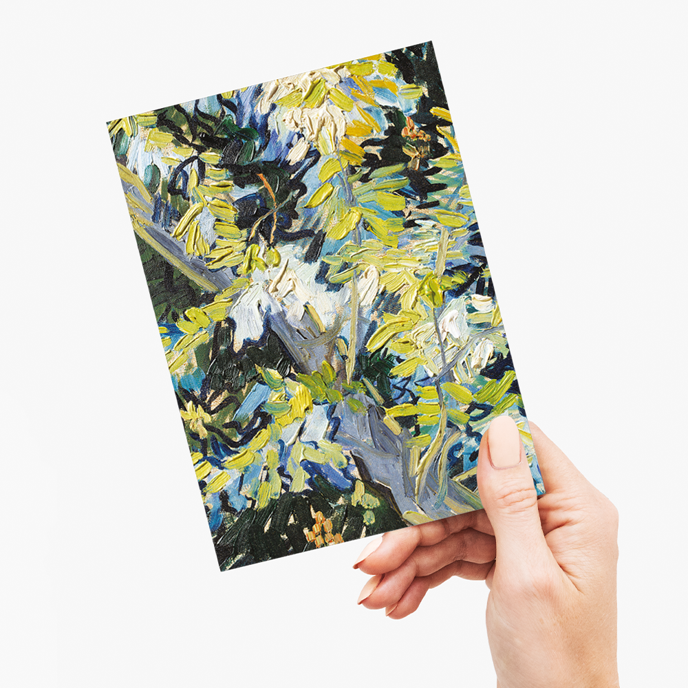 Blossoming Acacia Branches By Van Gogh - Greeting Card