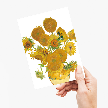 Sunflowers Cutout By Van Gogh - Greeting Card