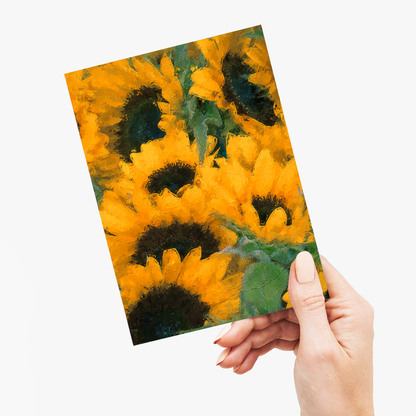 Painting of sunflowers - Greeting Card