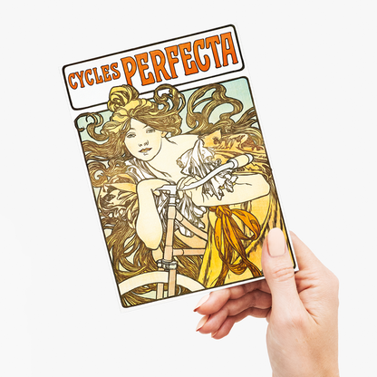 Cycles Perfecta By Alphonse Mucha - Greeting Card