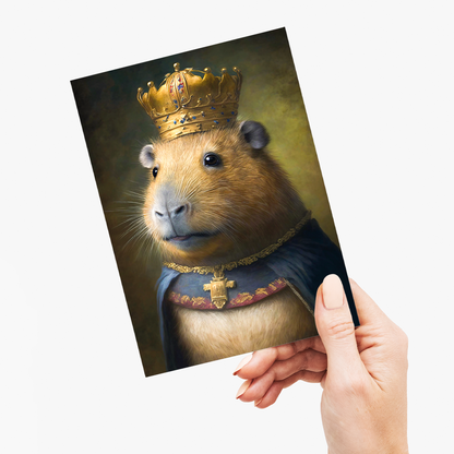 King Capybara - Greeting Card