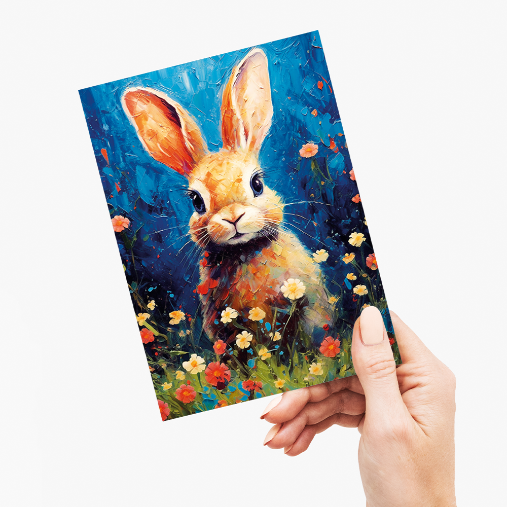 Little bunny painting - Greeting Card