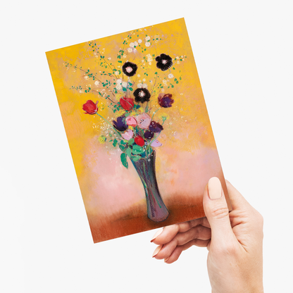 Vase of Flowers by Odilon Redon - Greeting Card