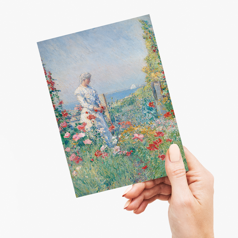 In the Garden by Frederick Childe Hassam - Greeting Card