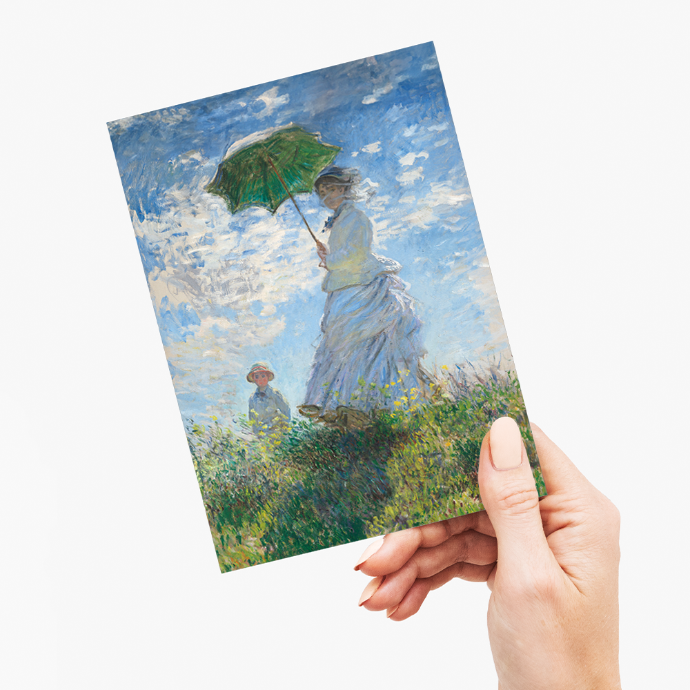 Madame Monet and Her Son by Claude Monet - Greeting Card