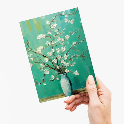 Almond blossom in a vase By Vincent van Gogh - Greeting Card