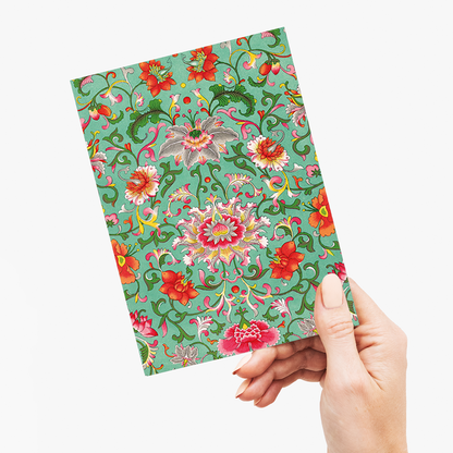 Colorful floral pattern - Greeting Card