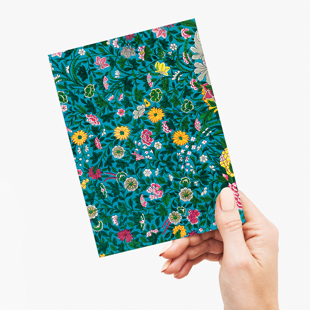 Green botanical pattern - Greeting Card