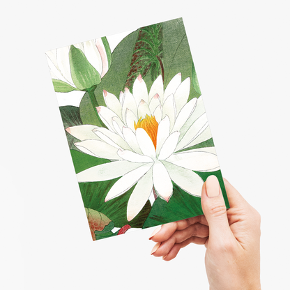 Witte lotus By Tanigami Kônan - Wenskaart