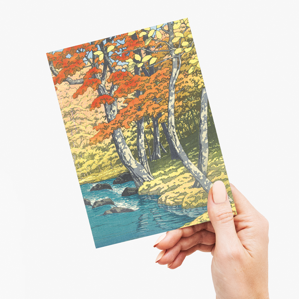 Autumn In Oirase By Kawase Hasui - Greeting Card