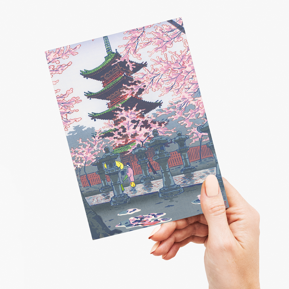 Toshogu Shrine in Ueno By Shiro Kasamatsu - Greeting Card