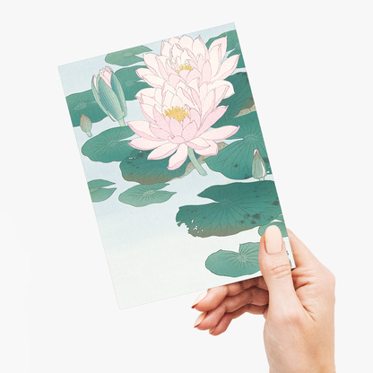 Water Lily By Ohara Koson - Greeting Card