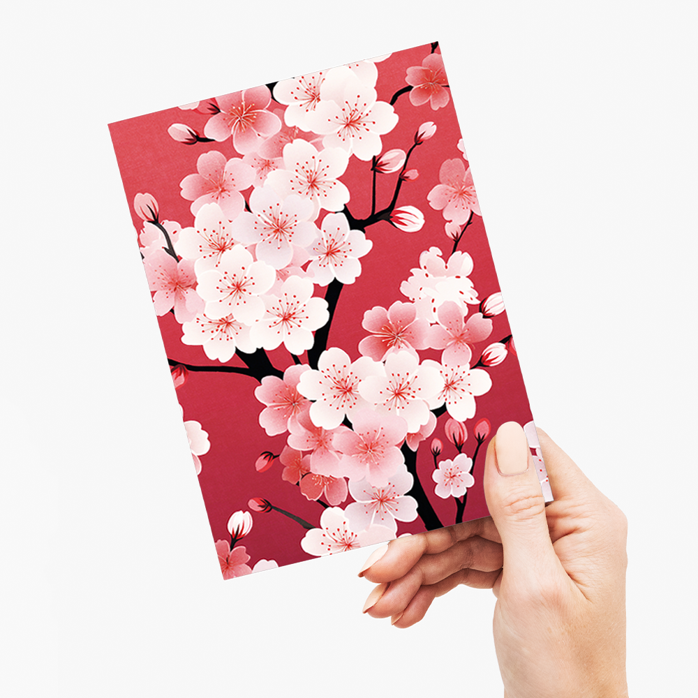 Pink Blossom branch - Greeting Card
