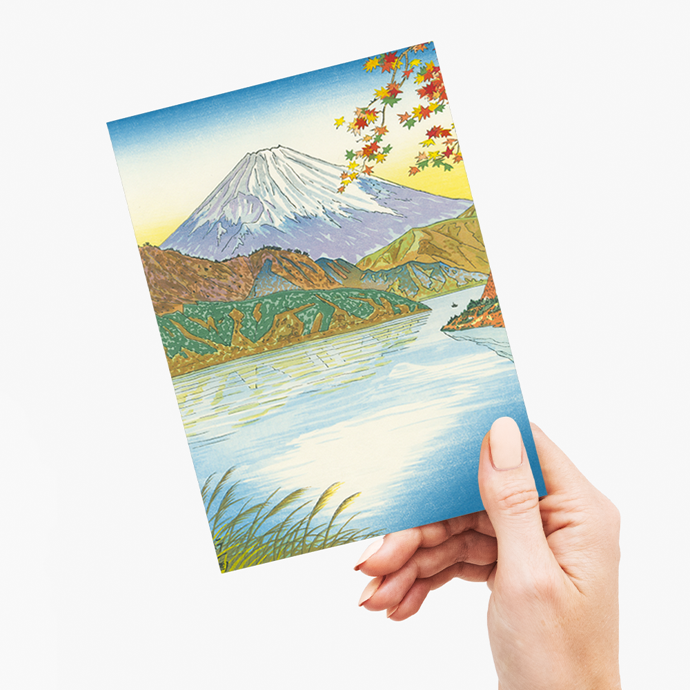 Mt. Fuji from Ashinoko by Okada Koichi - Greeting Card
