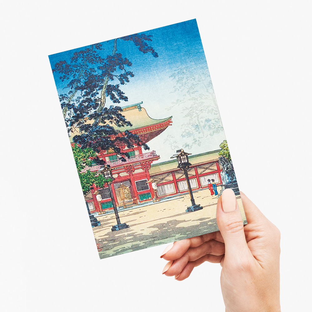 Spring Snow, Kiyomizu Temple, Kyoto - Greeting Card
