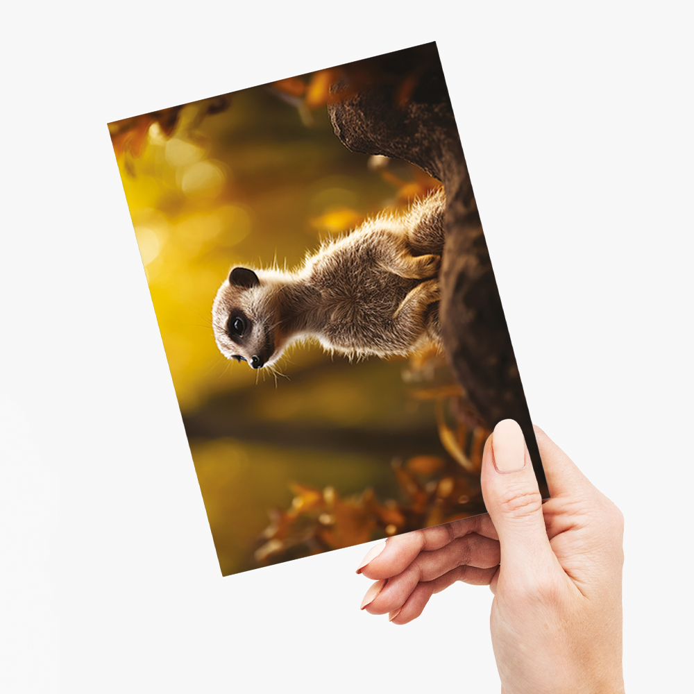 Meerkat in the woods - Greeting Card