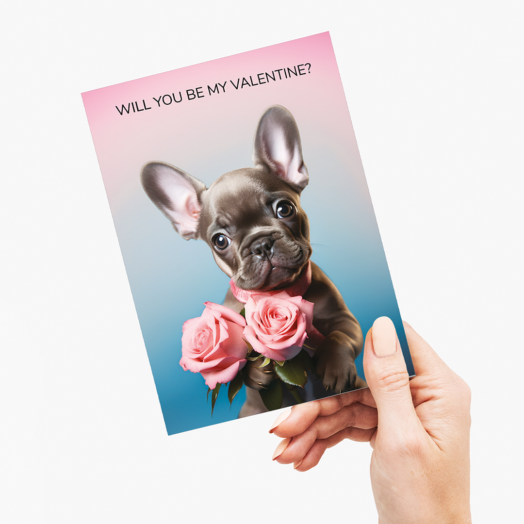 will you be my valentine? (Frenchy) - Greeting Card