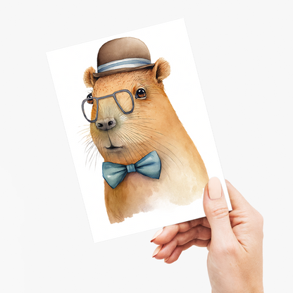 Capybara being a gentleman - Greeting Card