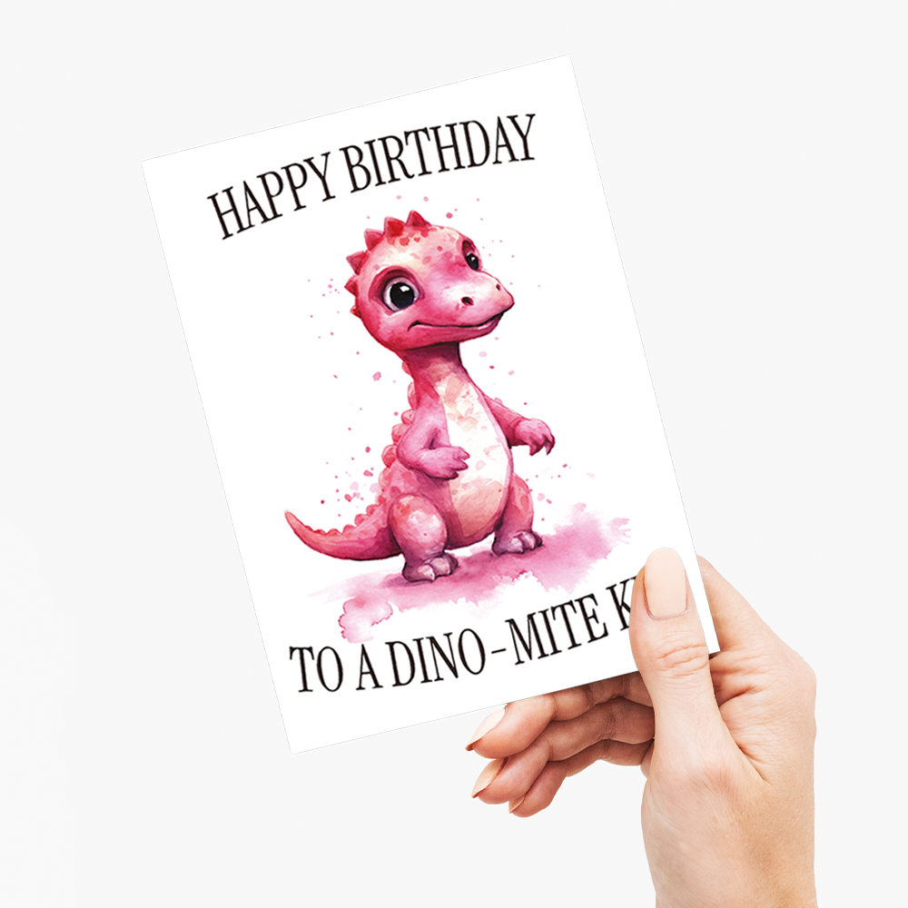 Dino-mite girl! - Greeting Card