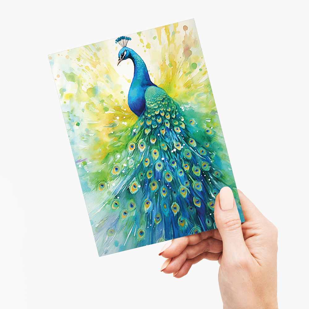 Elegant peacock - Greeting Card