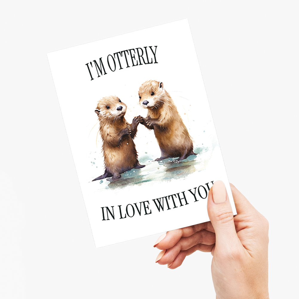 Otterly in love - Greeting Card