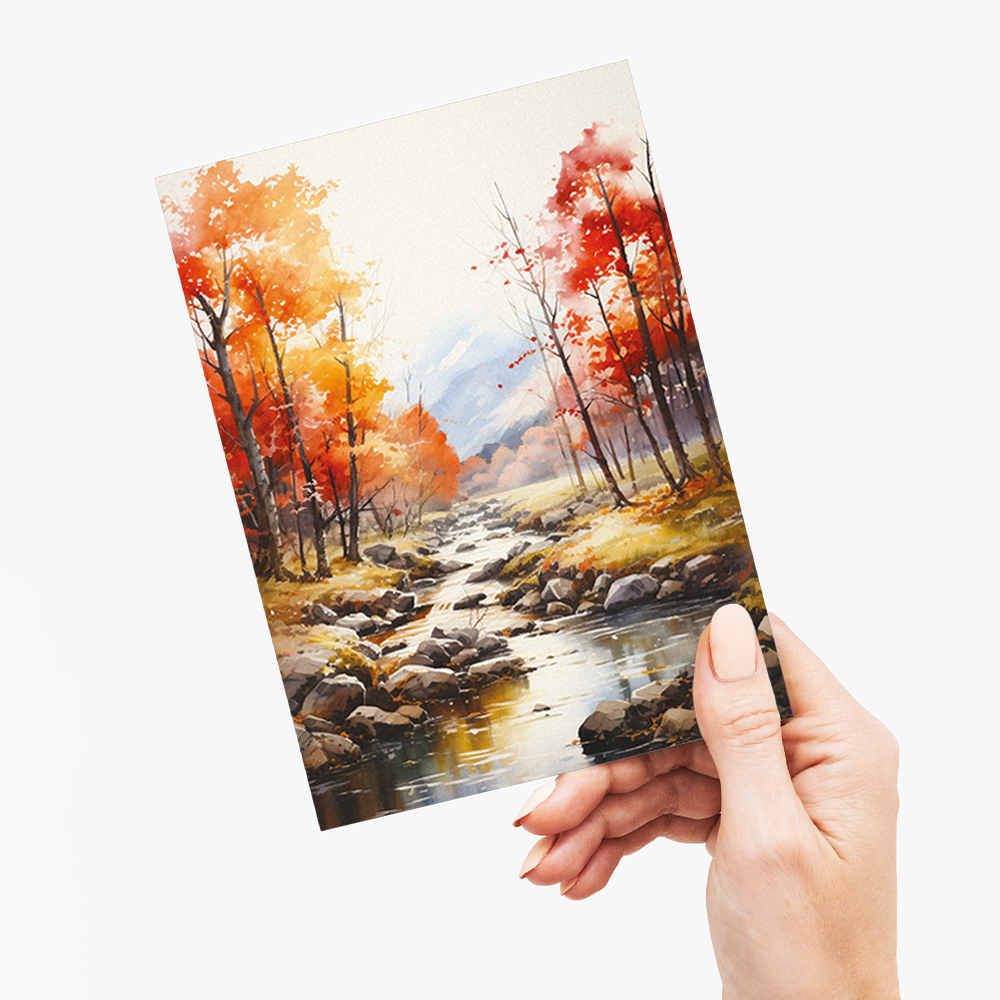 Fall landscape scene - Greeting Card