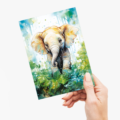 Elephant in the jungle - Greeting Card