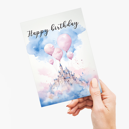 Happy birthday dream castle - Greeting Card