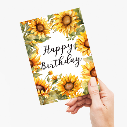 Happy birthday Sunflowers - Greeting Card