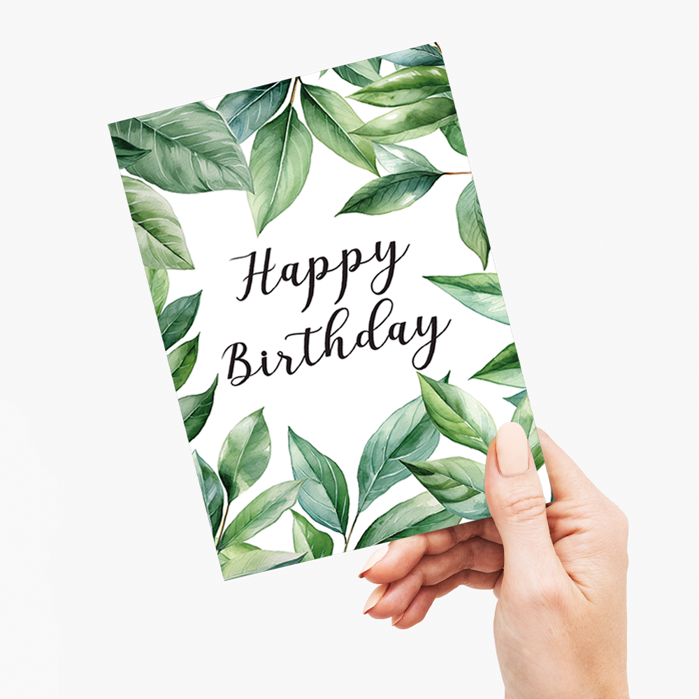 Happy birthday Leaves - Greeting Card