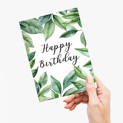 Happy birthday Leaves - Greeting Card