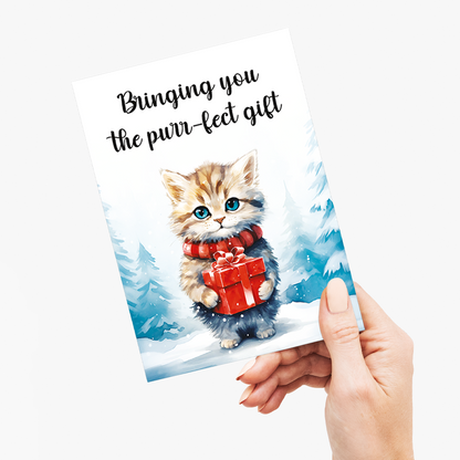 Bringing you the purr-fect gift - Greeting Card
