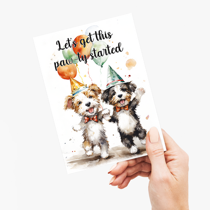 Let's get this paw-ty started - Greeting Card