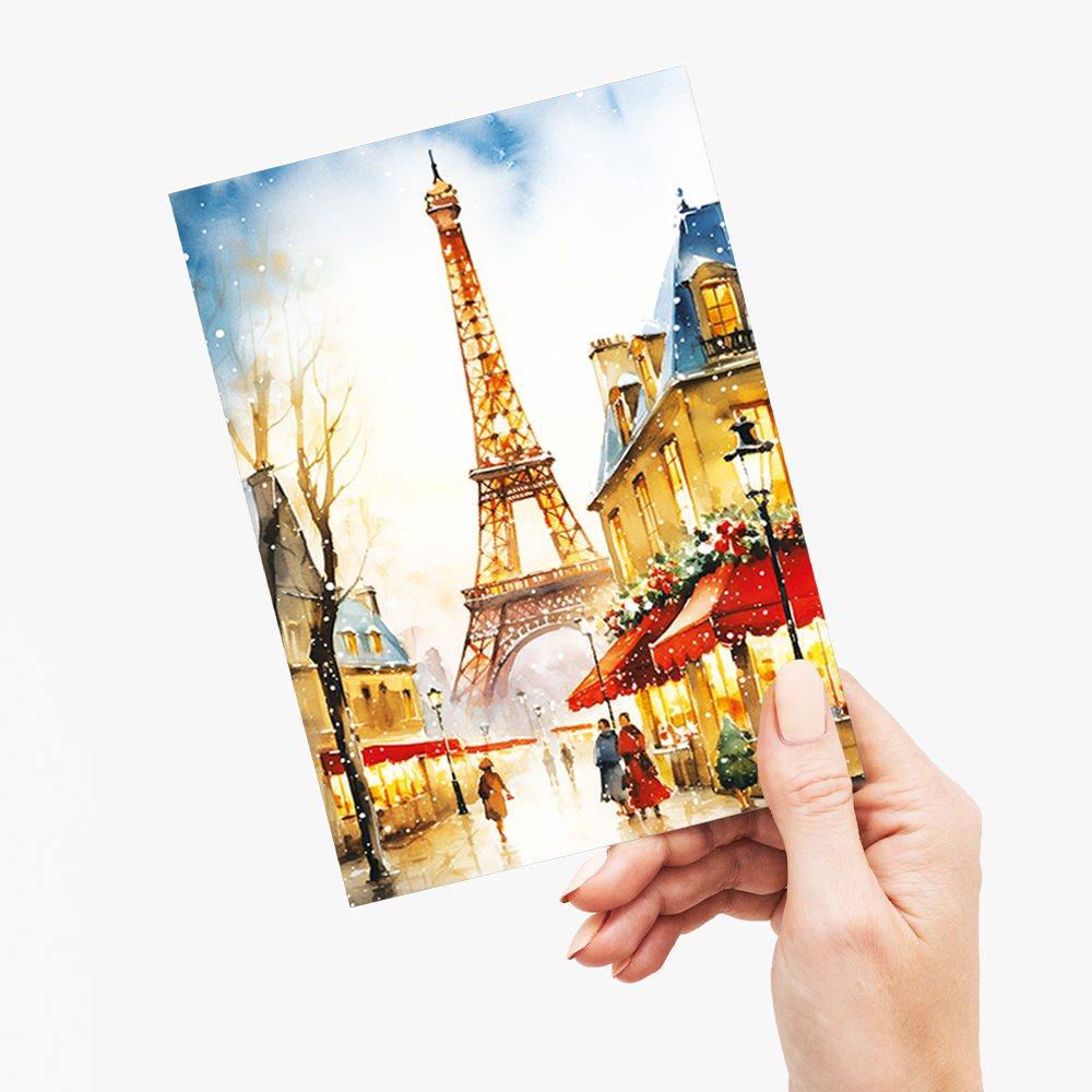 Paris in the winter - Greeting Card