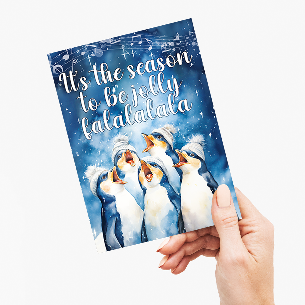 Falala, Penguins  - Greeting Card