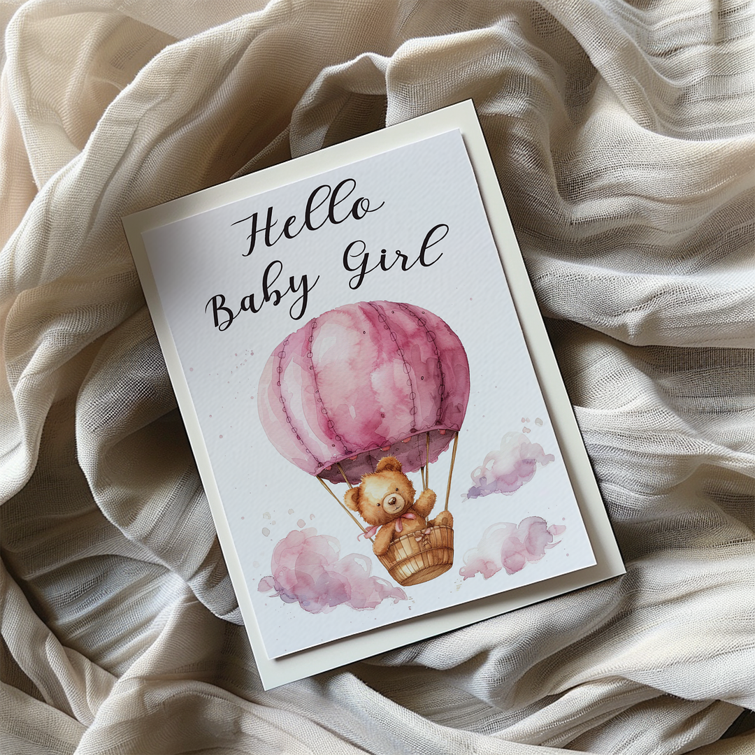Hello Baby Girl - Greeting Card