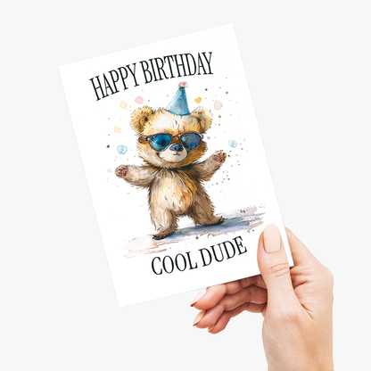 Happy Birthday cool dude - Greeting Card
