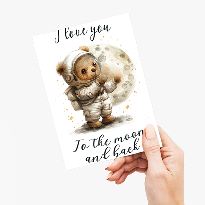 to the moon and back - Greeting Card