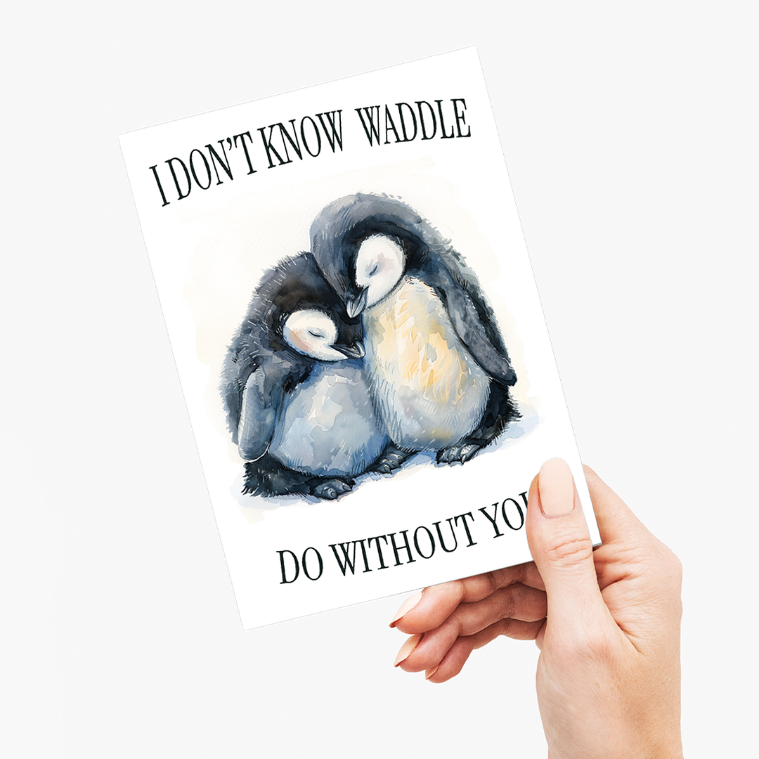 Waddle do without you - Greeting Card